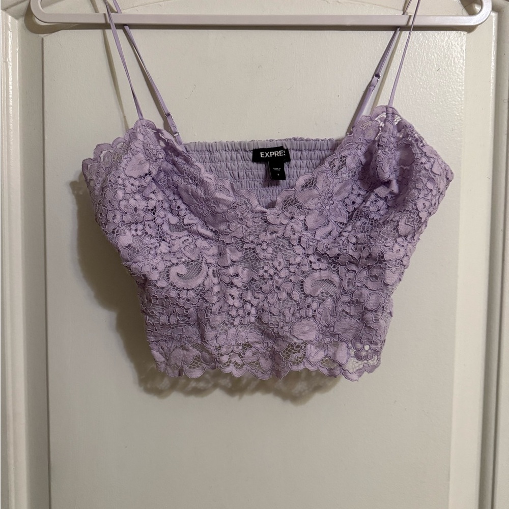Express Lilac Lace Camisole